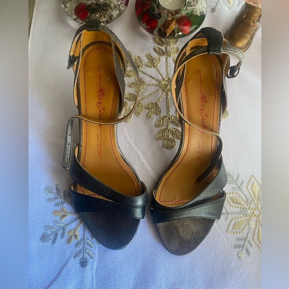 Miss sixty black medium heel shoe size 37